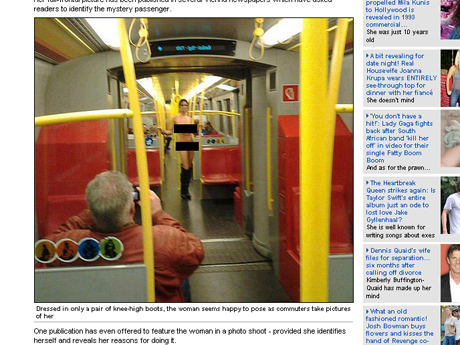 Una mujer se pasea desnuda por el metro de Viena