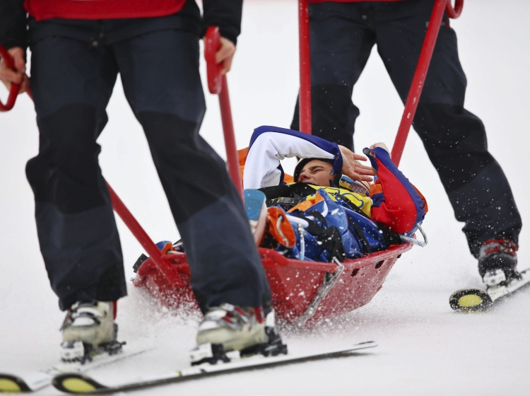 Una caída dejó a la chilena Joffroy fuera del esquí cross de Sochi Una caída dejó a la chilena Joffroy fuera del esquí cross de Sochi