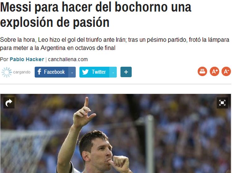 Los argentinos se derriten por Messi: los memes y los elogios de la prensa tras su gol salvador Los argentinos se derriten por Messi: los memes y los elogios de la prensa tras su gol salvador