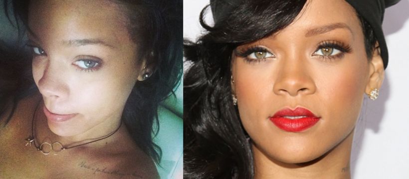 Rihanna sin maquillaje ¿qué te parece?