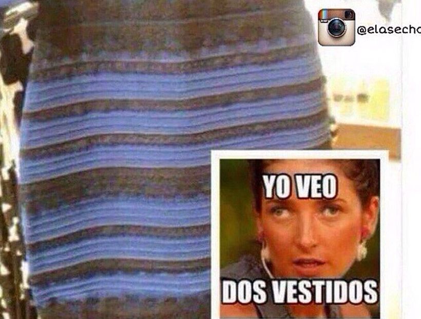 Los memes y bromas por el vestido viral que cambia de color