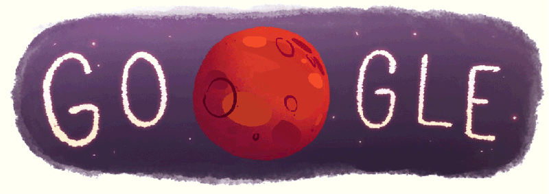 Google celebra el hallazgo de agua en Marte con un tierno doodle