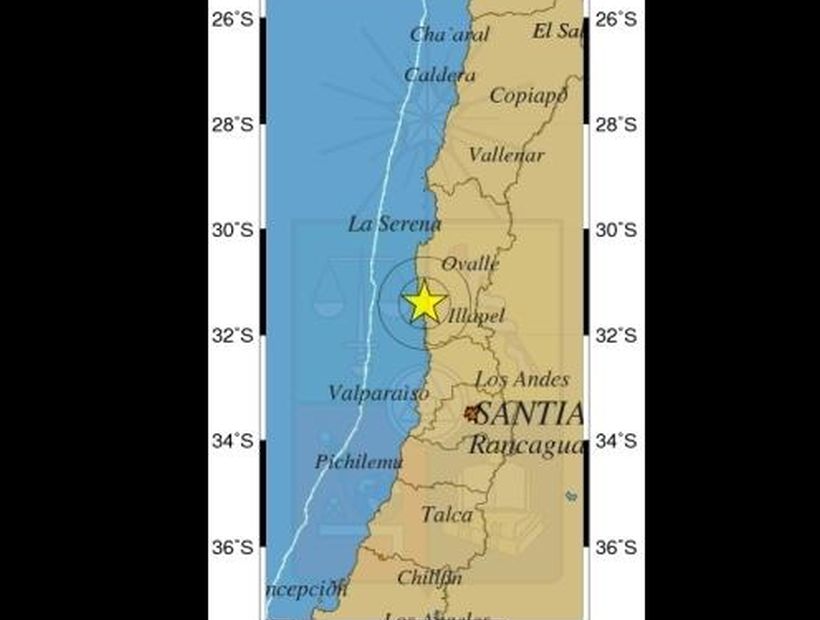 Temblor de 5.2 en la escala de Richter se sintió en la región de Coquimbo