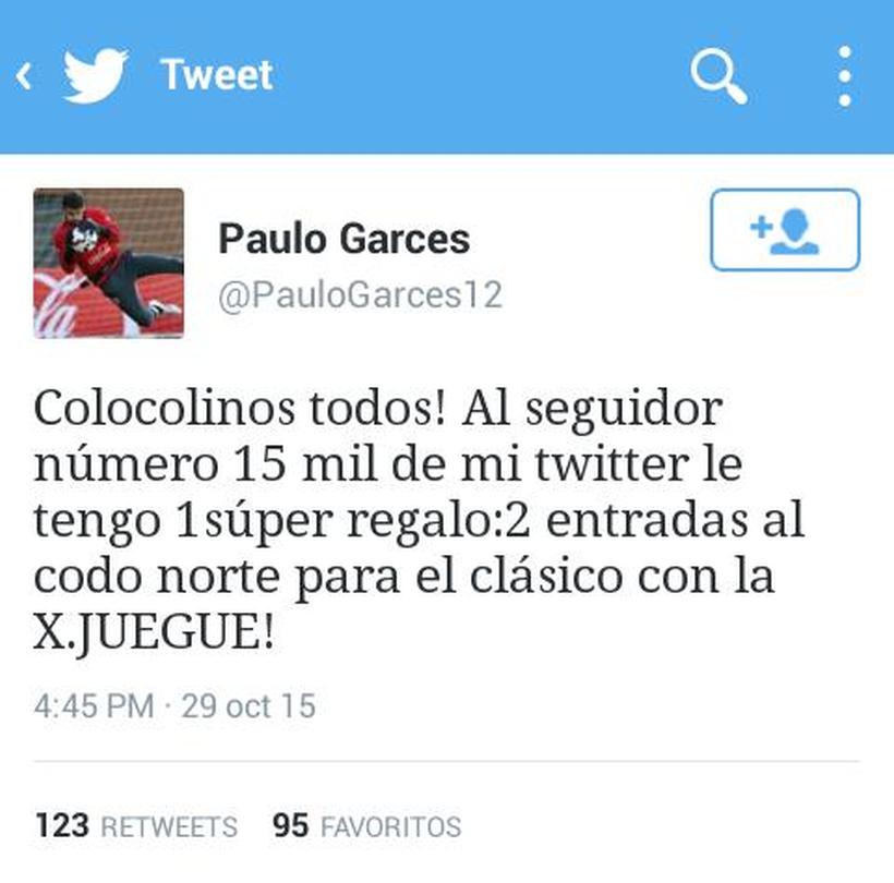 Mensaje de Paulo Garcés indignó a los hinchas de la U: regalaba entradas para el 