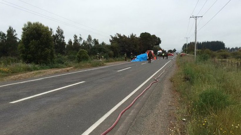 Al menos cinco personas murieron en una colisión frontal en la ruta a Pichilemu