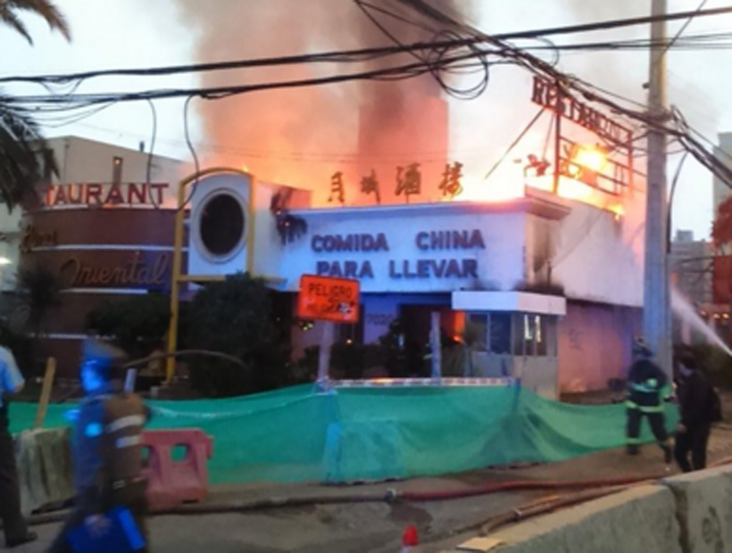 Un incendio afectó a restaurante de comida china en La Florida Un incendio afectó a restaurante de comida china en La Florida