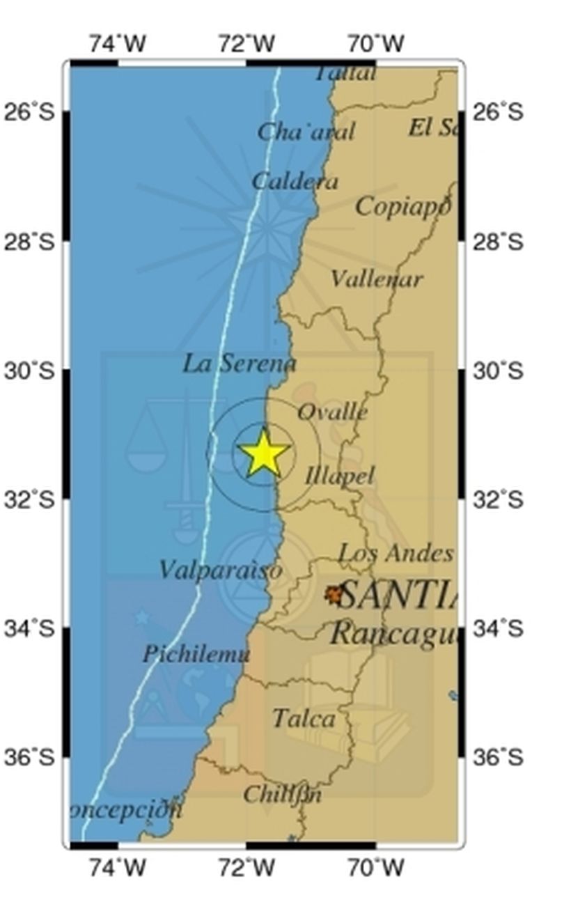 Sismo de 5,0 Richter sacudió a la zona centro norte del país