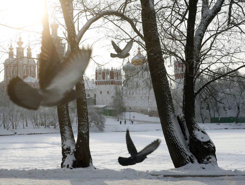 La mayor nevada del invierno cubrió Moscú con un gran manto blanco