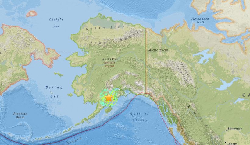 Terremoto de 7,1 grados sacudió el sur de Alaska