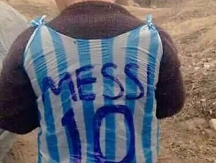 Messi se reunirá con el niño que emuló su camiseta con una bolsa de plástico