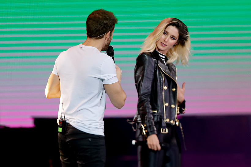 Francisca Valenzuela cantó con Pablo Alborán en la Quinta Vergara