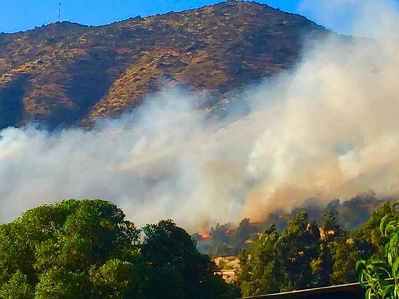 Declararon alerta roja en Padre Hurtado por incendio forestal cercano a sectores habitados