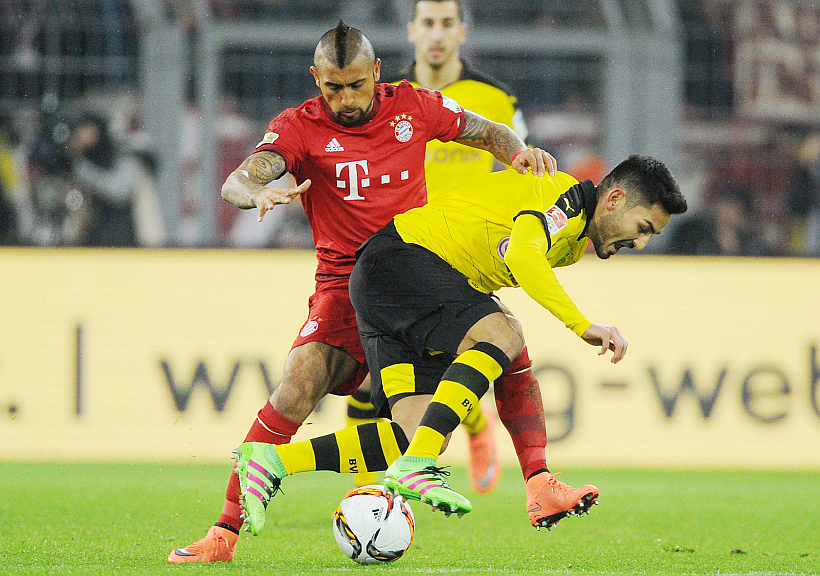 El Bayern de Vidal empató sin goles con el Dortmund y mantuvo su ventaja en Alemania