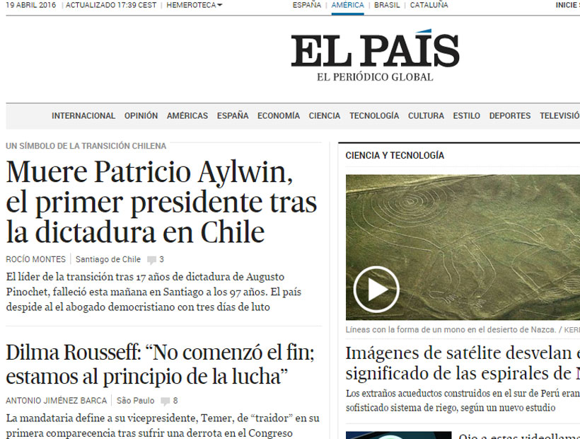Prensa internacional reaccionó a la muerte del ex presidente Aylwin
