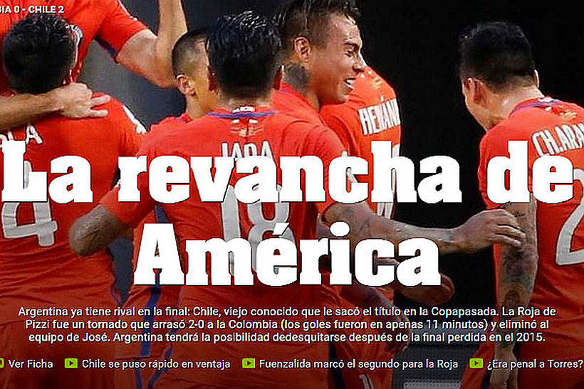 La prensa argentina calienta la final con Chile: 