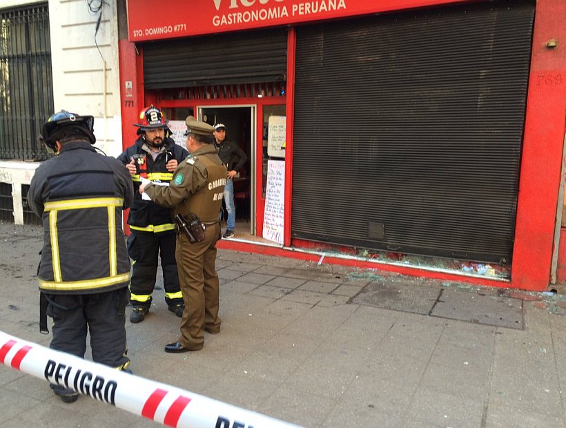 Trabajador quedó herido tras explosión en un restaurante de Santiago Centro
