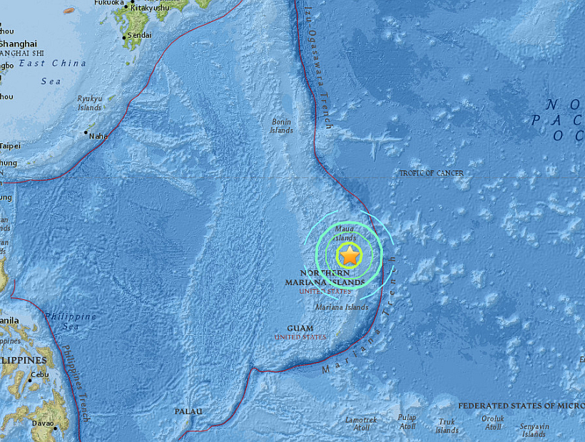 Shoa descartó riesgo de tsunami por el terremoto 7,7º Richter en Islas Marianas