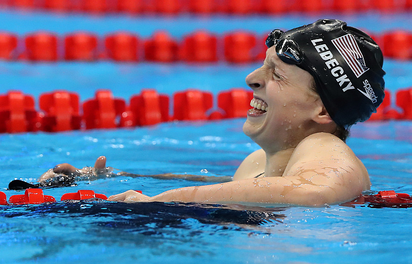 Ledecky ganó los 800 de natación con récord mundial en Río 2016
