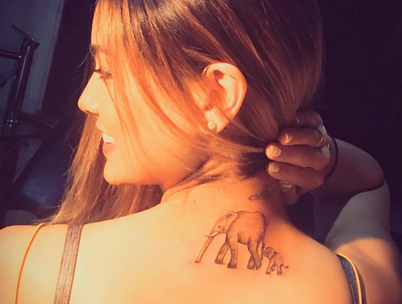 Camila Recabarren y la razón por la que se tatuó dos elefantes