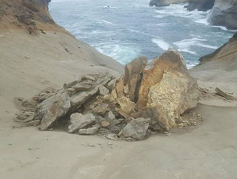 Tres turistas destruyeron formación rocosa de 18 millones de años porque uno se golpeó con ella