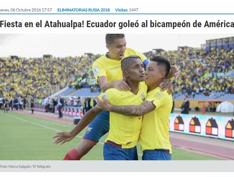 Prensa internacional destacó humillación a Chile: 