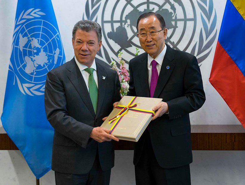 El presidente de Colombia Juan Manuel Santos ganó el premio nobel de la paz