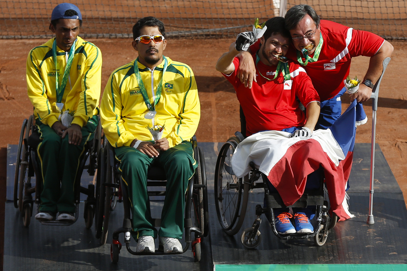 Paralímpico-Tenis: Chilenos Araya y Muñoz son tricampeones en Brasil