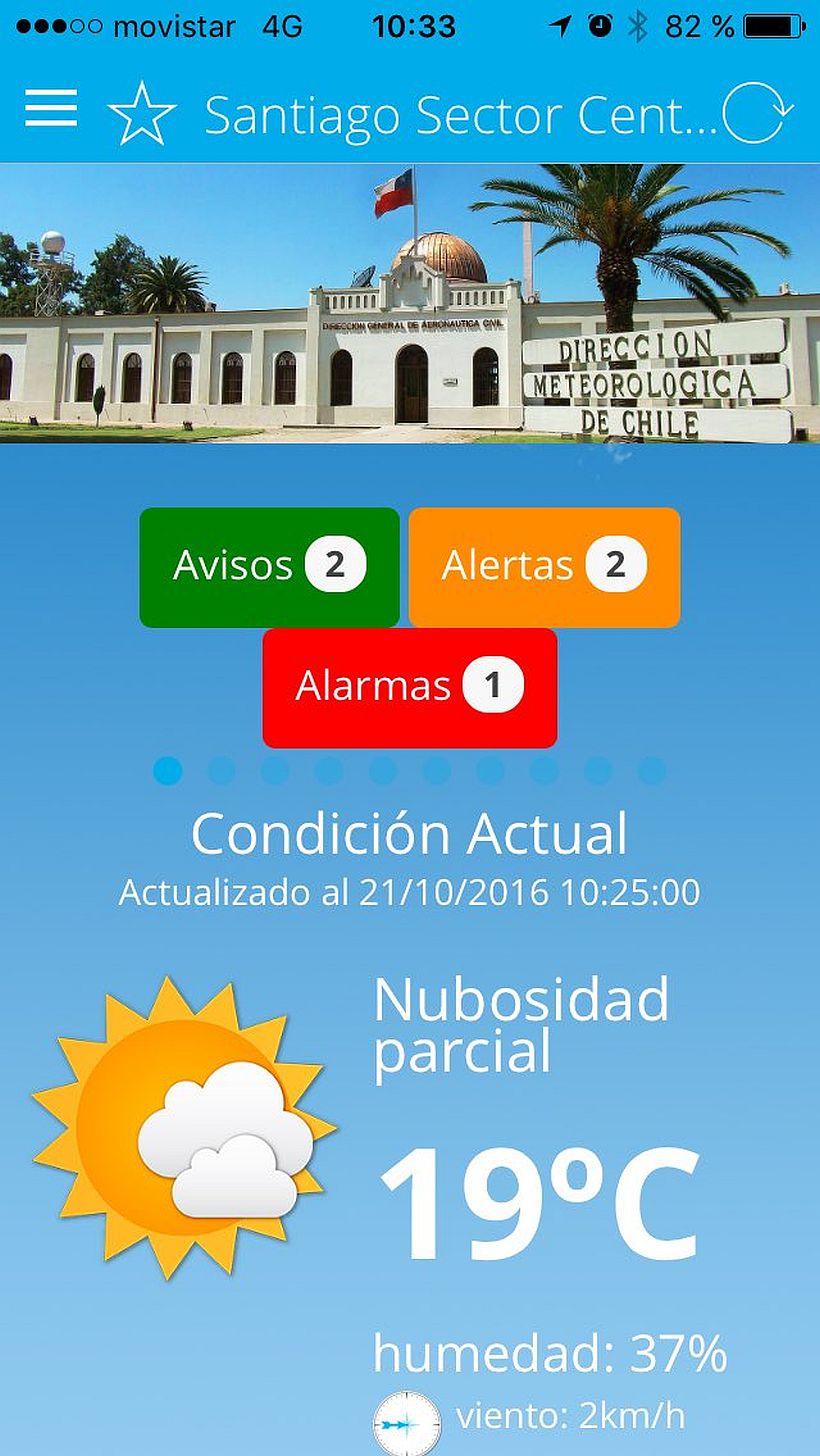 Meteorología de Chile lanzó su propia App