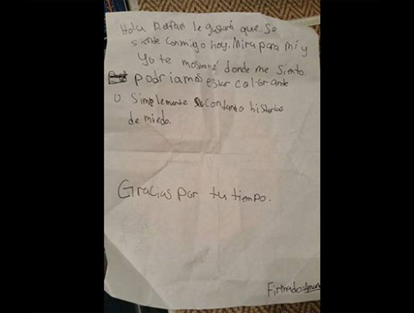 Niña estadounidense le escribió una carta a su compañero mexicano para que no se sintiera solo