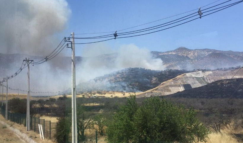Decretan alerta roja en Colina por incendio forestal en sector de Chamisero