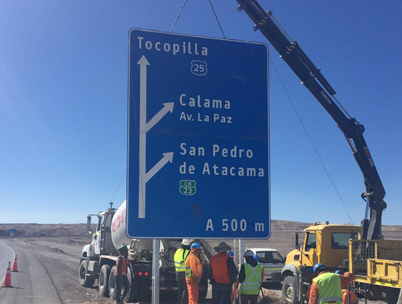 Instalaron más de 800 letreros informativos en las diferentes carreteras de la Región de Antofagasta