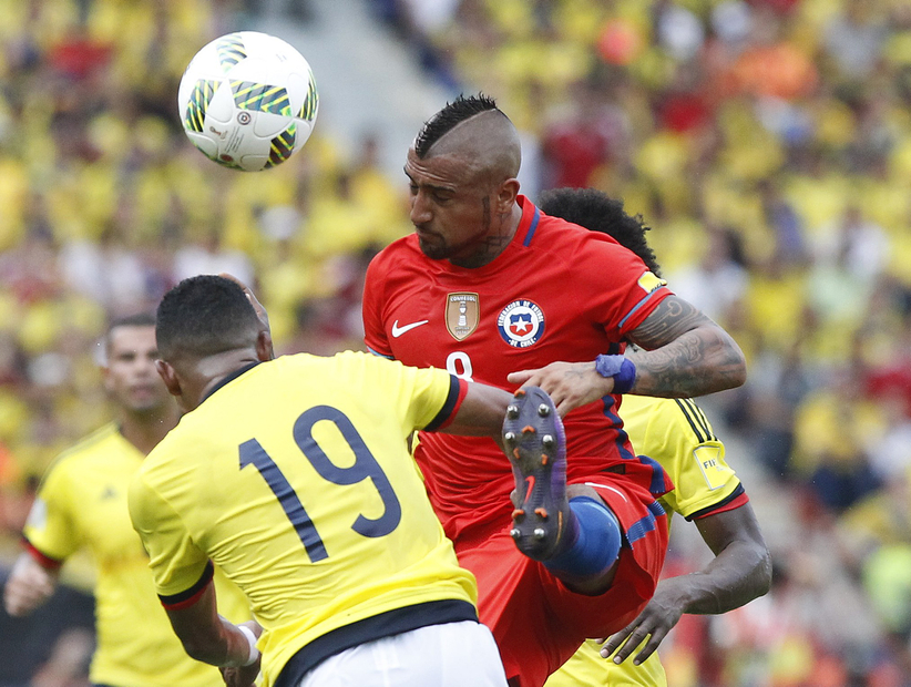 Arturo Vidal y el empate en Colombia: 