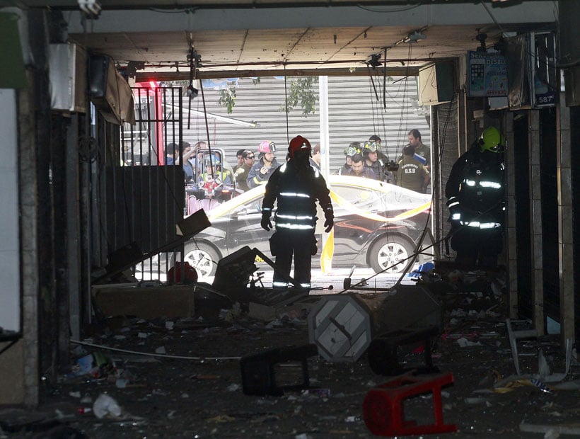 Dos heridos dejó explosión en galería comercial en el centro de