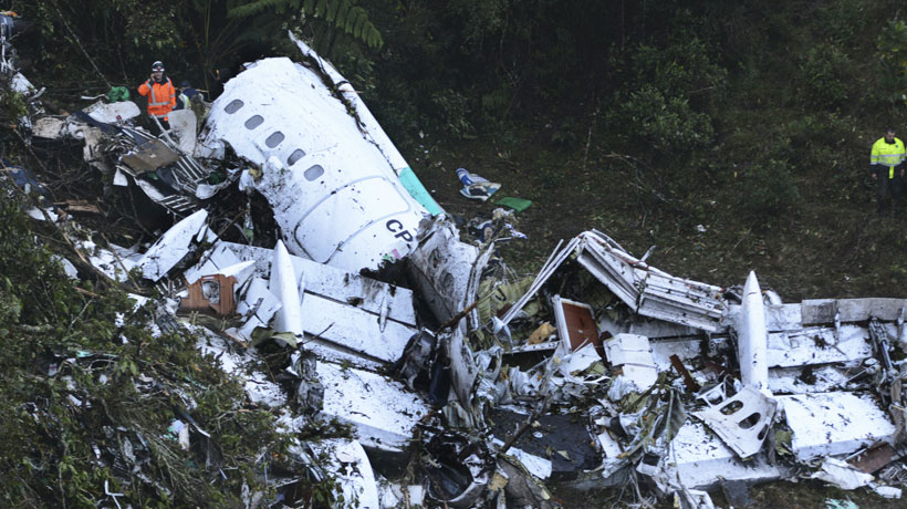 Autoridades confirmaron que el avión de Chapecoense no tenía combustible al momento del accidente