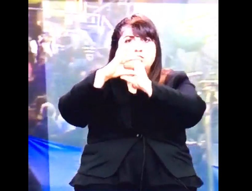 Intérprete de señas la rompió en redes sociales en presentación de Sonora Palacios Y Tommy Rey
