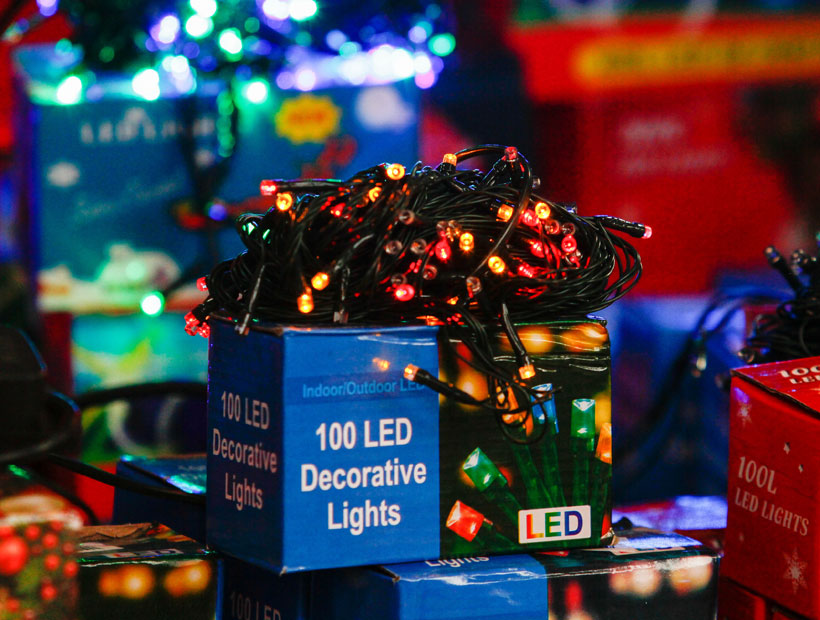 Detectaron más de 500 mil juegos de luces navideñas sin sello de seguridad