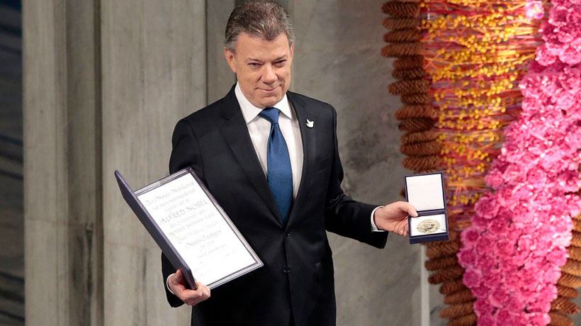 Presidente de Colombia recibió el Nobel de la Paz en Oslo