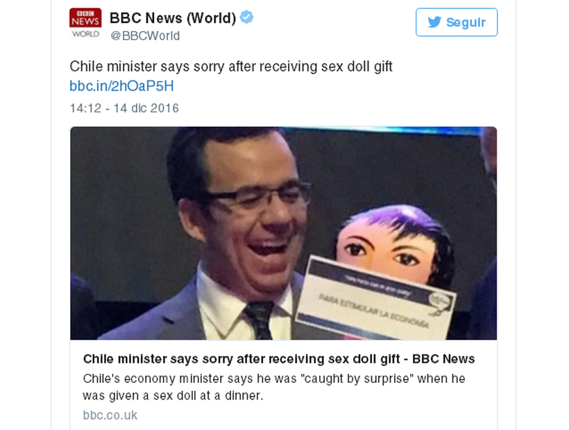 Medios internacionales reaccionaron con el escándalo de la muñeca inflable en Asexma