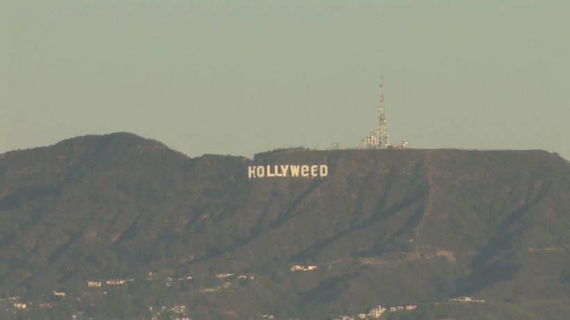 Hollyweed: Modifican tradicional letrero de Hollywood
