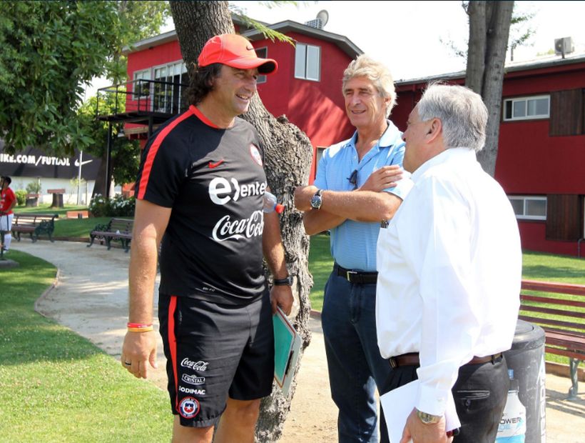 Manuel Pellegrini fue a Juan Pinto Durán a visitar a la Roja y la Rojita