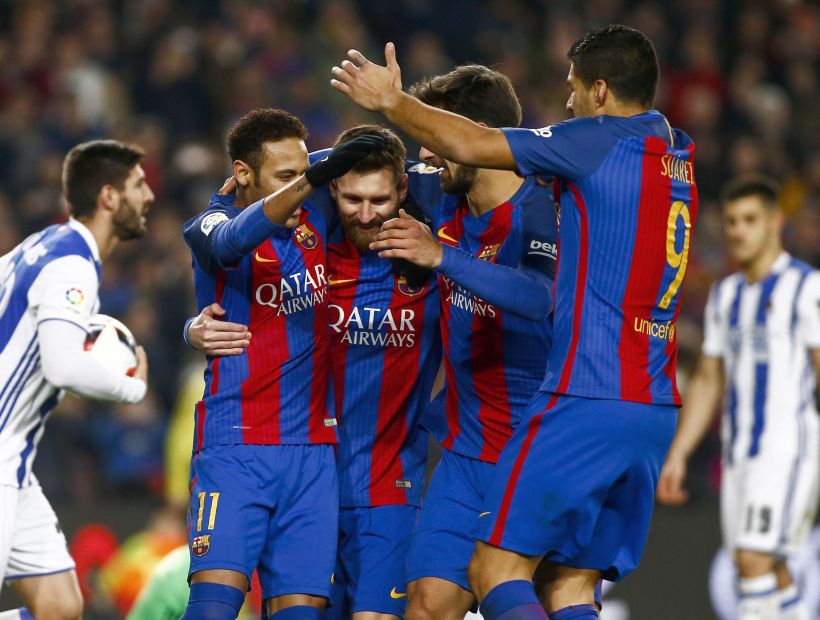 El Barcelona goleó 5-2 a la Real Sociedad y pasó a semifinales de la Copa del Rey