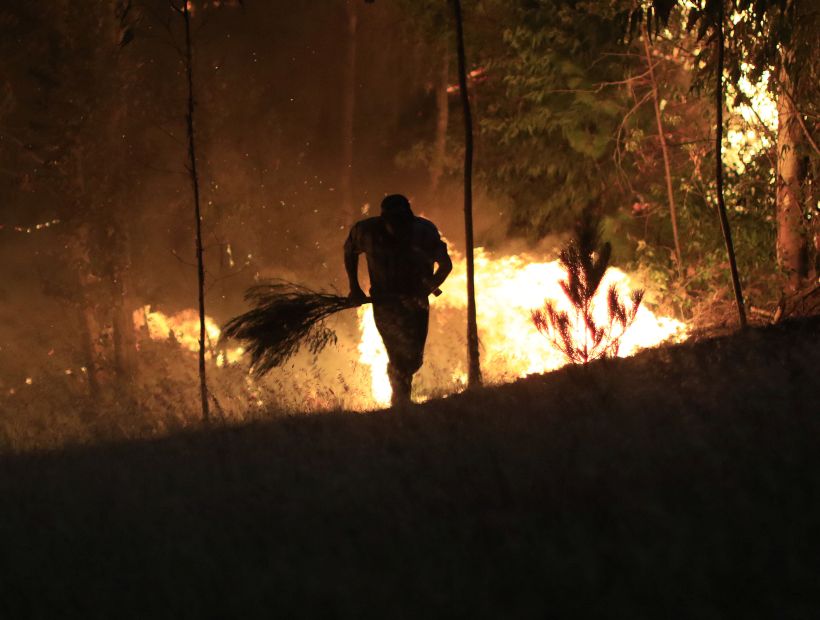 Conaf: hay 58 incendios forestales en combate