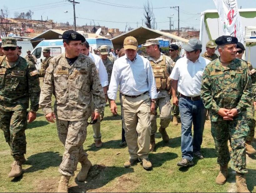 El Ministerio de Defensa instaló un campamento militar en Santa Olga