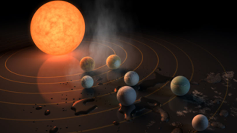 La Nasa anunció el hallazgo desde Chile de un sistema de 7 planetas orbitando una estrella: tres tendrían océanos