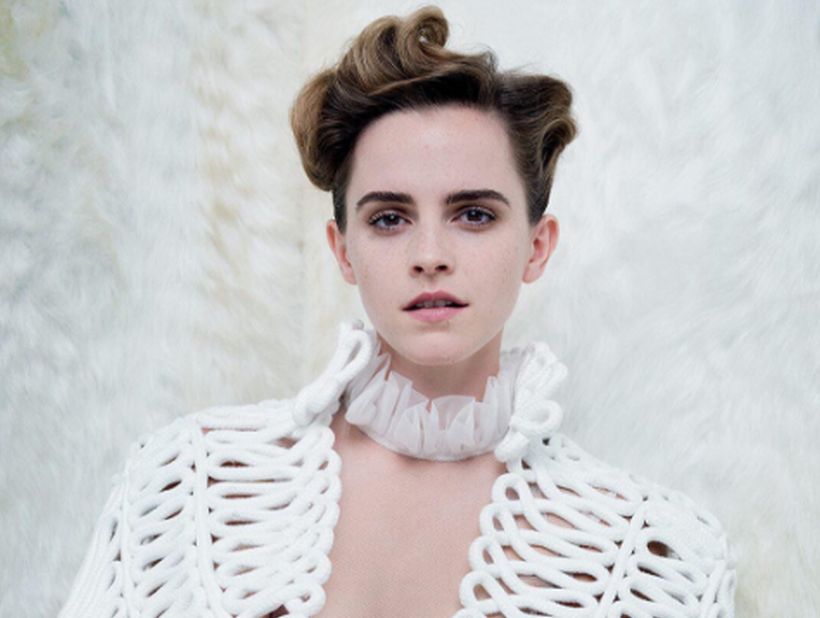 Emma Watson posó para un elegante semidesnudo en Vanity Fair