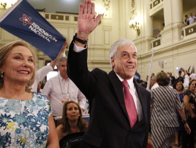 Sebastián Piñera fue proclamado como candidato presidencial de Renovación Nacional
