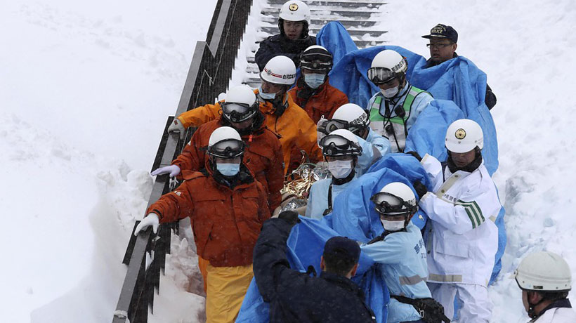 Avalancha en Japón mató a siete estudiantes y su instructor