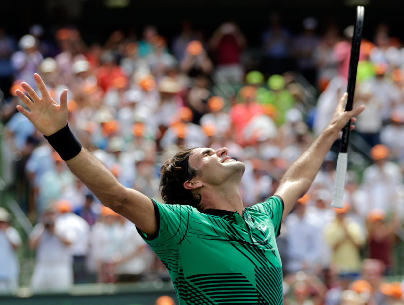 Federer está imparable: venció nuevamente a Nadal y logró su tercera corona en Miami