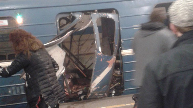 Diez muertos y 37 heridos en explosión en el metro de San Petersburgo
