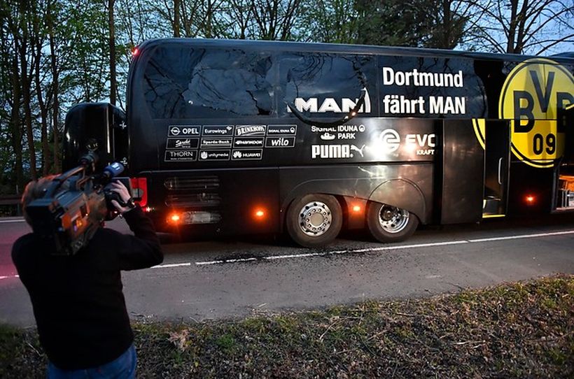 Explosión afectó al bus del Borussia Dortmund y hay un jugador herido